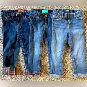 3 Toddler Girl Jeans Bundle